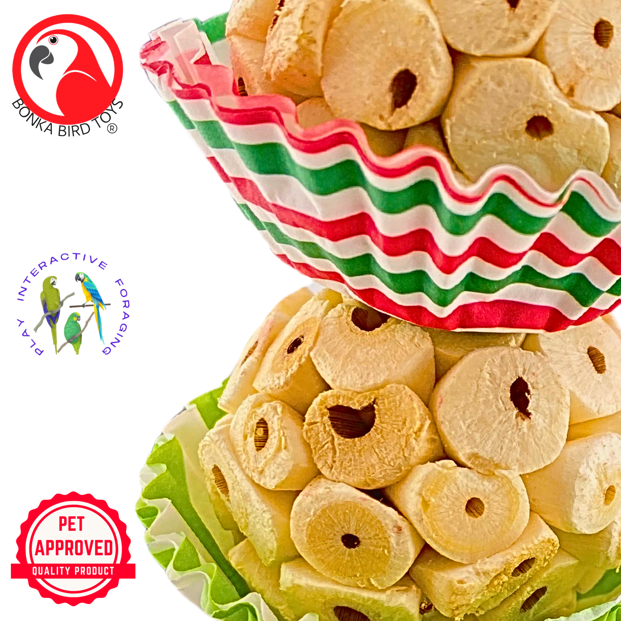 2747 Three Stripe Mini Cake - Bonka Bird Toys