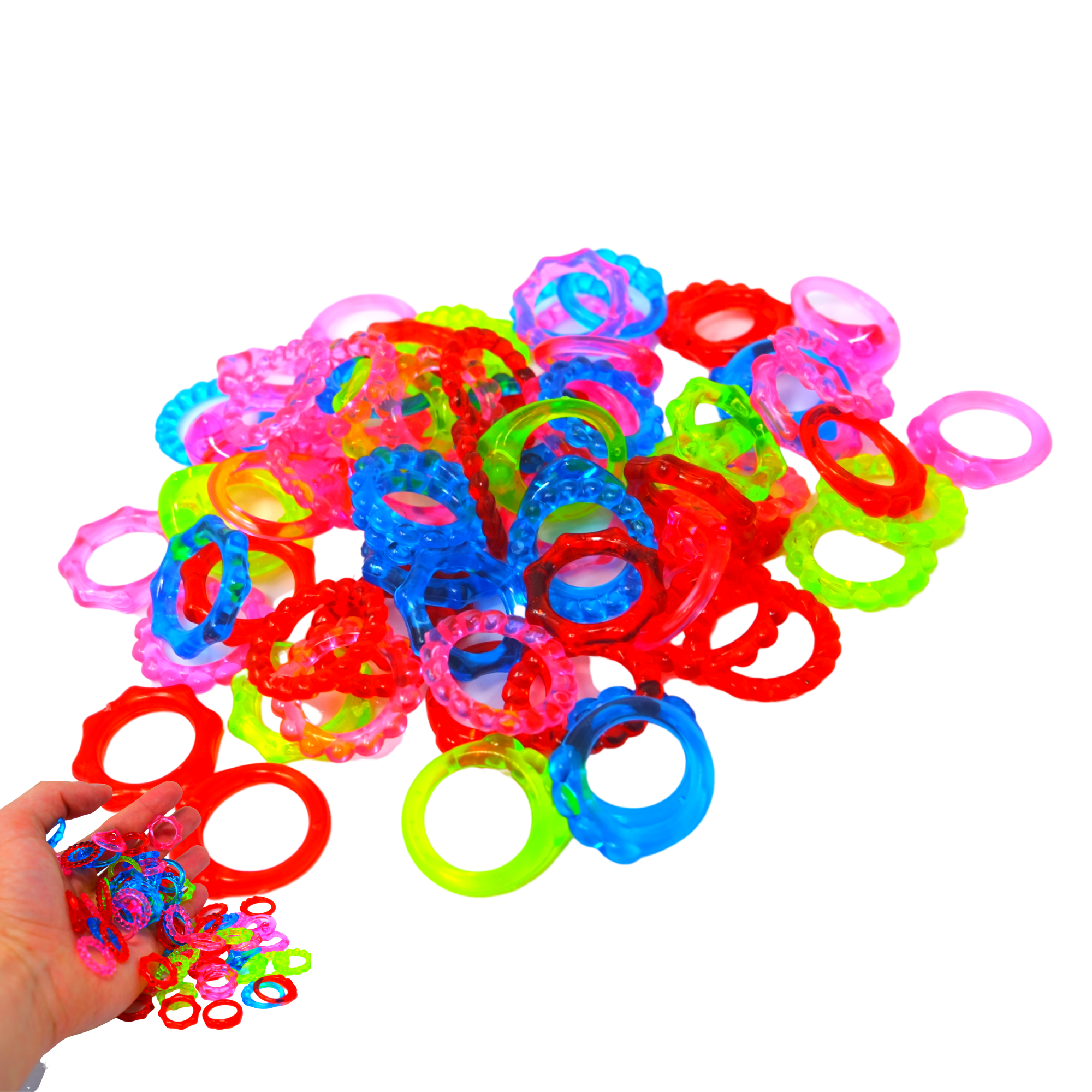 2954 Pk72 Tiny Crystal Rings - Bonka Bird Toys