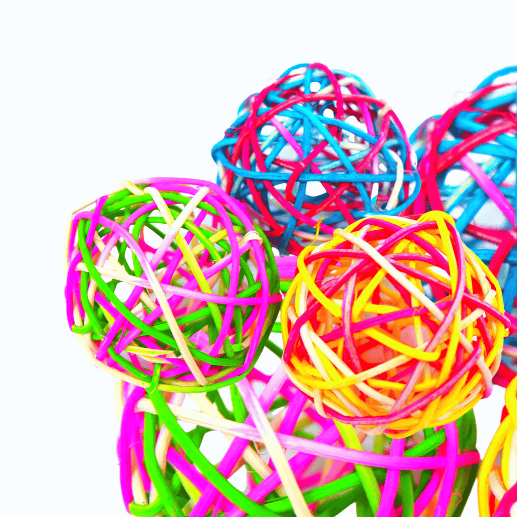 PK3 Colored and Crazy Vine 2-Inch Balls - Bonka Bird Toys
