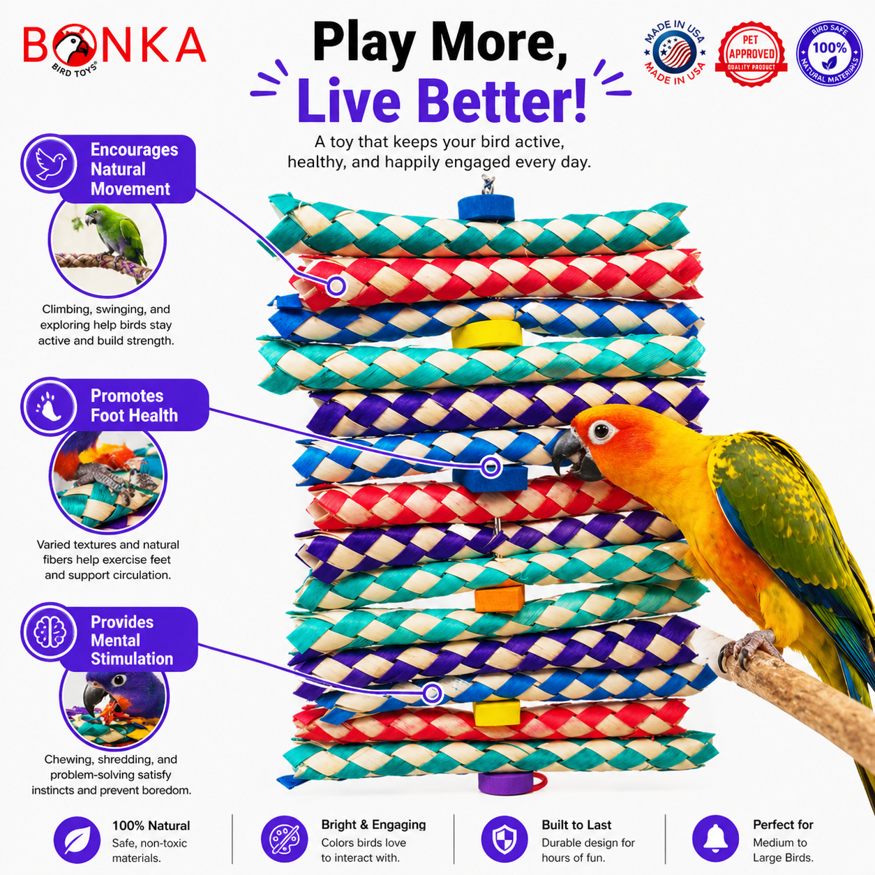 1798 Big Foamy Delight - Bonka Bird Toys