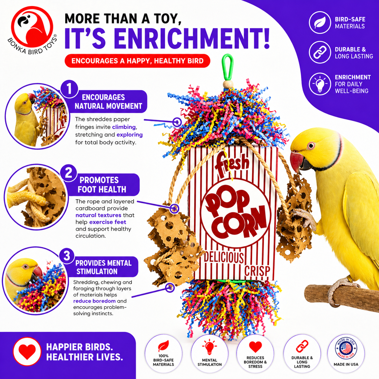 2318 Popcorn Explosion - Bonka Bird Toys