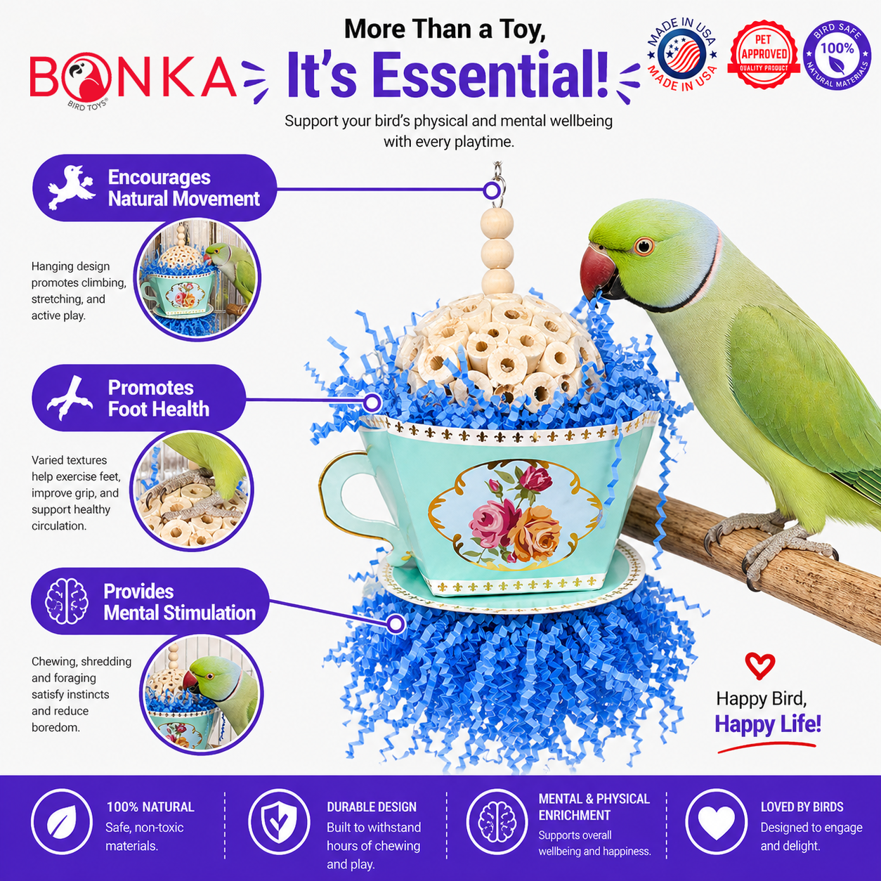Sola Teacup - Bonka Bird Toys