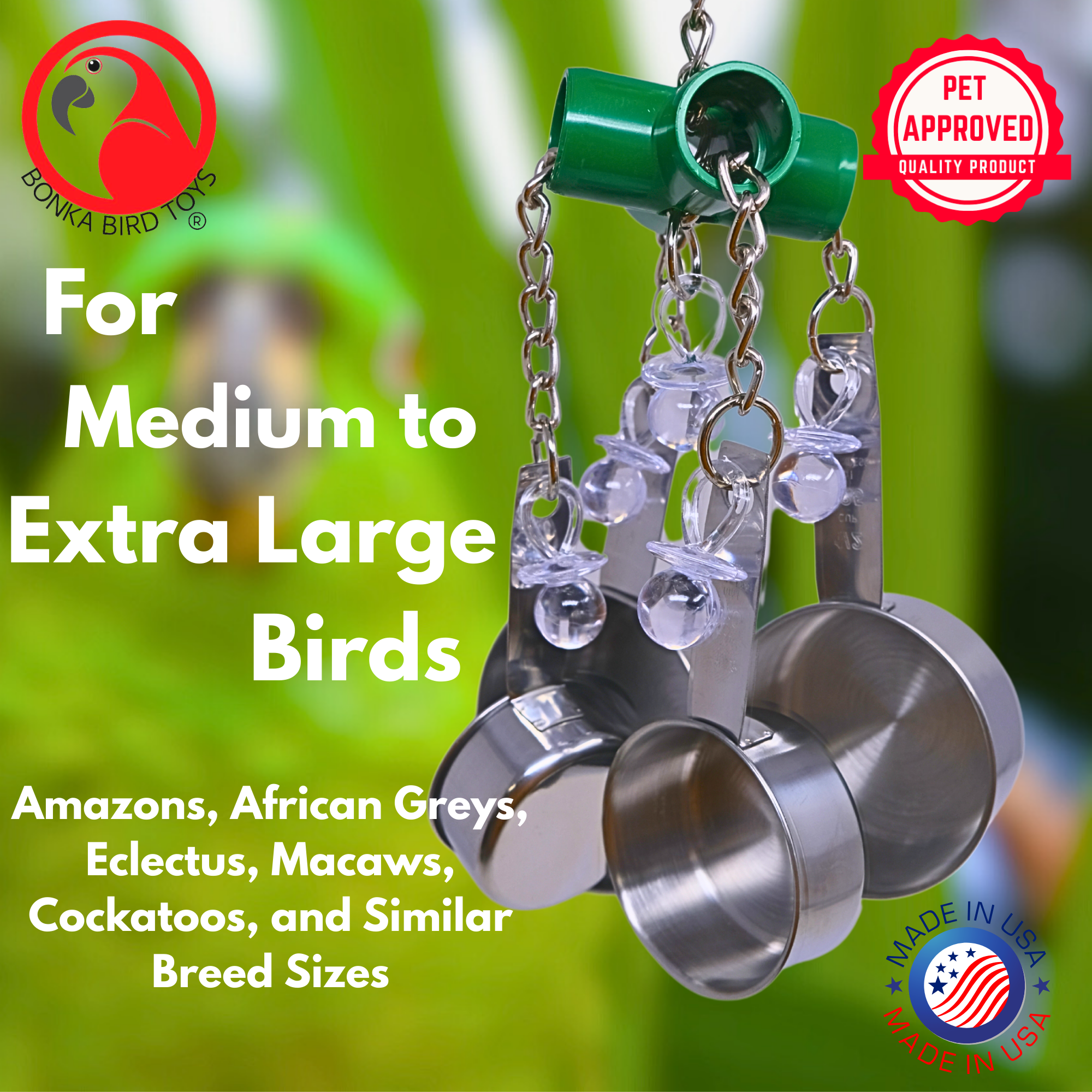 1750 Clacker Green - Bonka Bird Toys