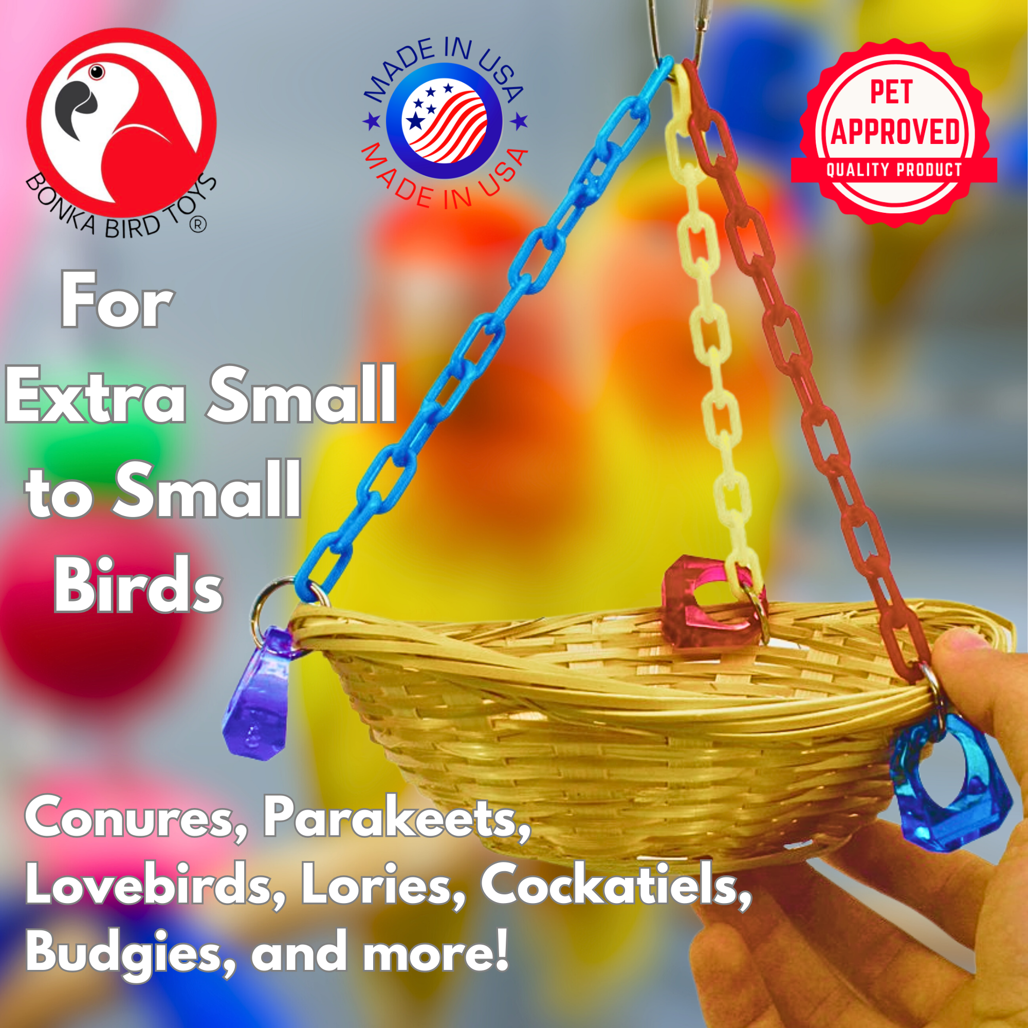 1914 Basket Swing - Bonka Bird Toys