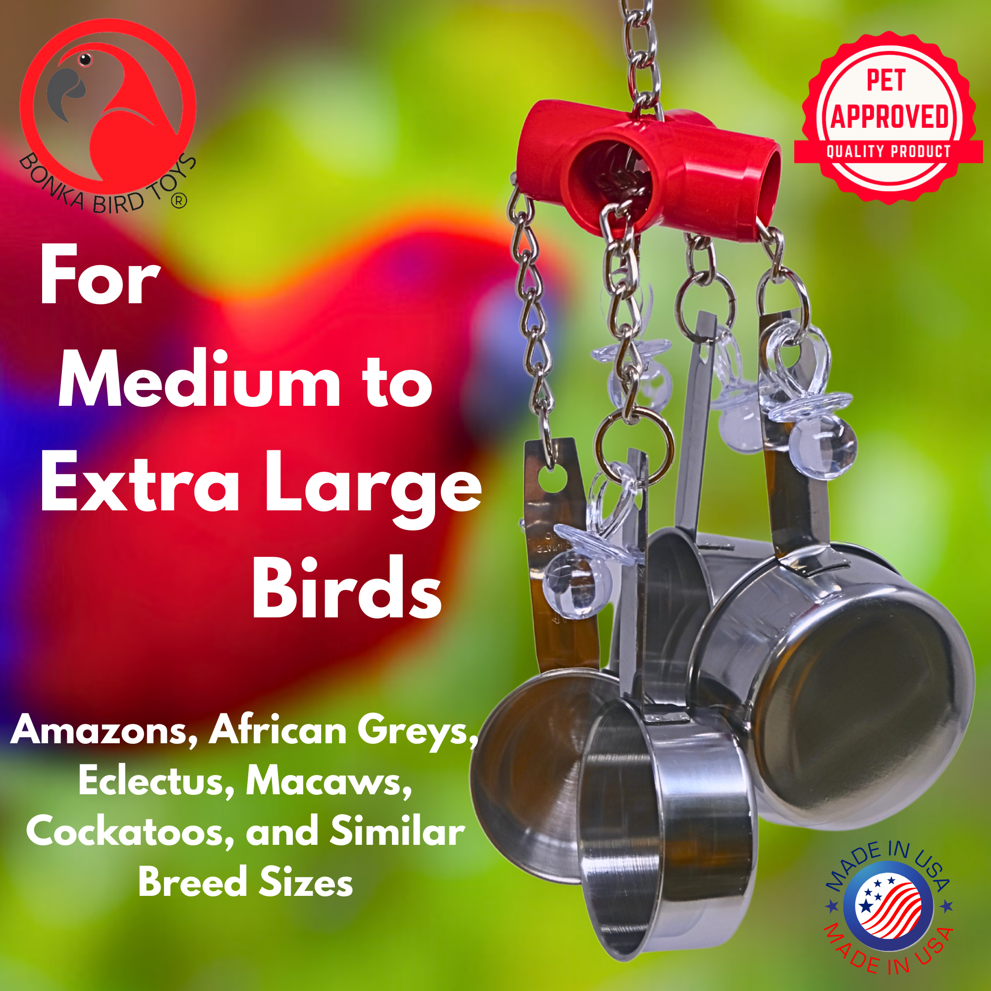 1750 Clacker Red - Bonka Bird Toys