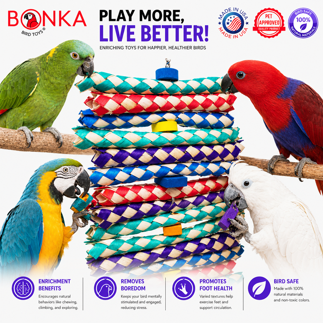 1798 Big Foamy Delight - Bonka Bird Toys