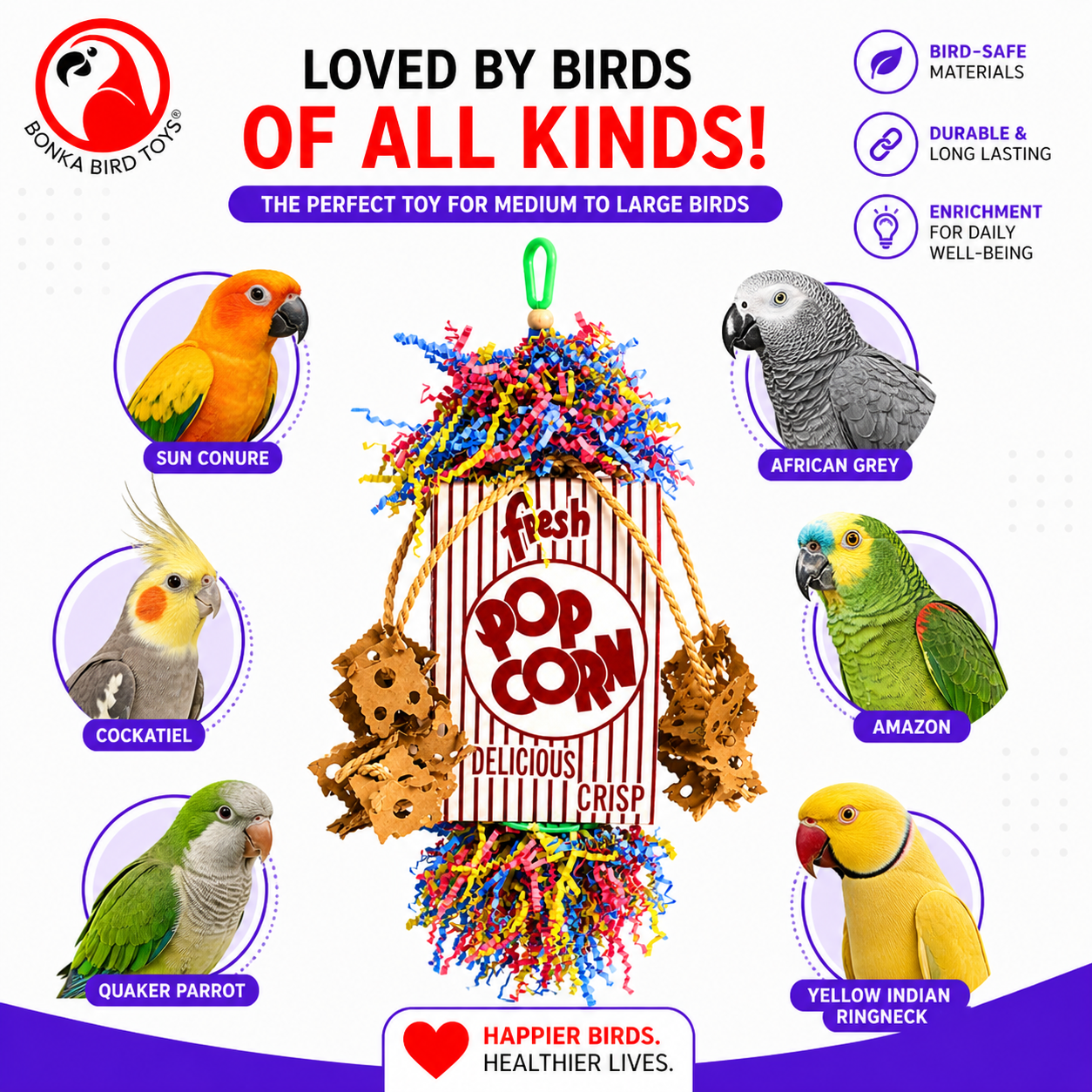 2318 Popcorn Explosion - Bonka Bird Toys