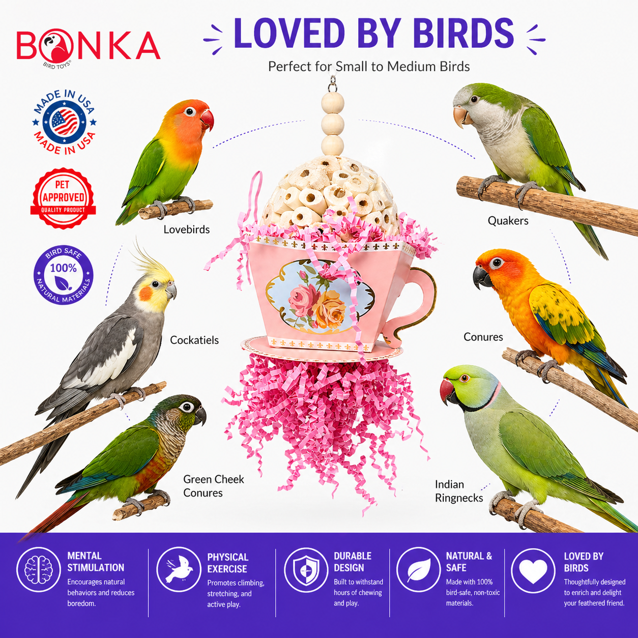 Sola Teacup - Bonka Bird Toys
