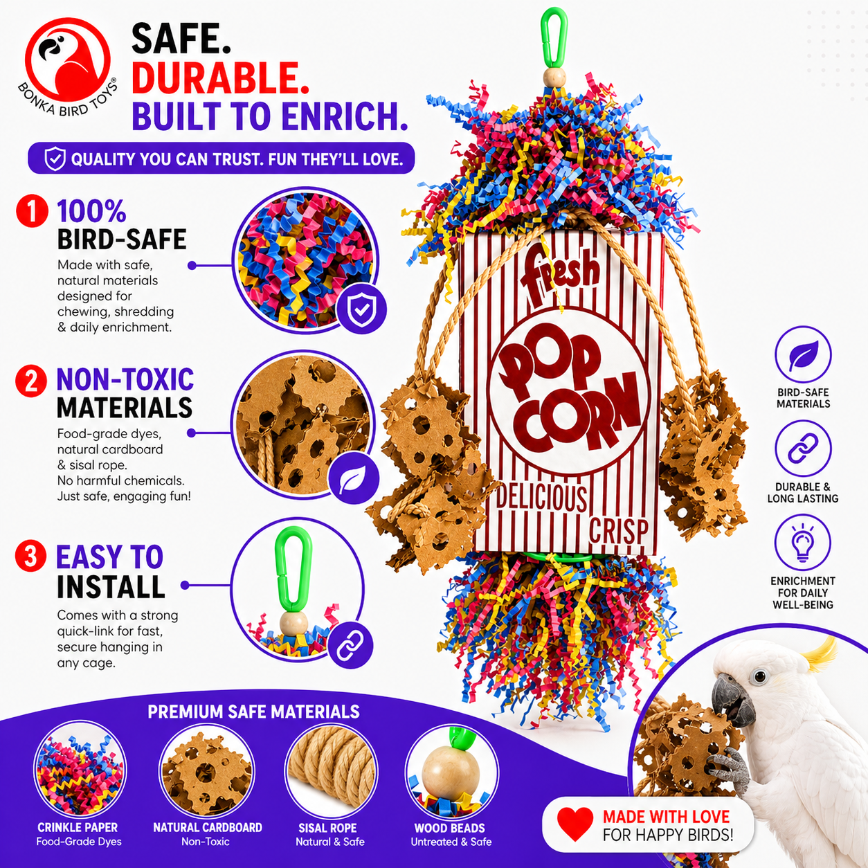 2318 Popcorn Explosion - Bonka Bird Toys
