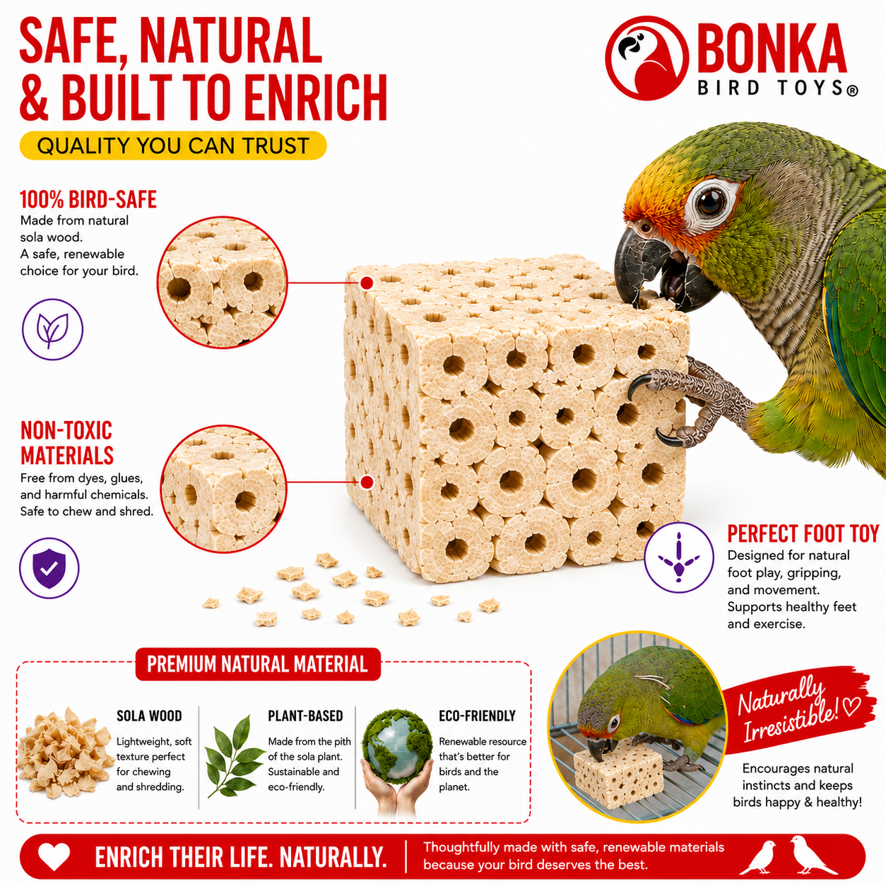 Small Sola Cubes - Bonka Bird Toys