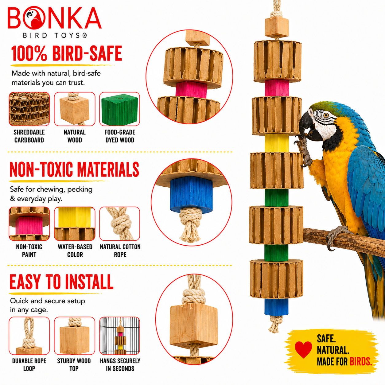 3750 Big Quad Blocks N Cube - Bonka Bird Toys