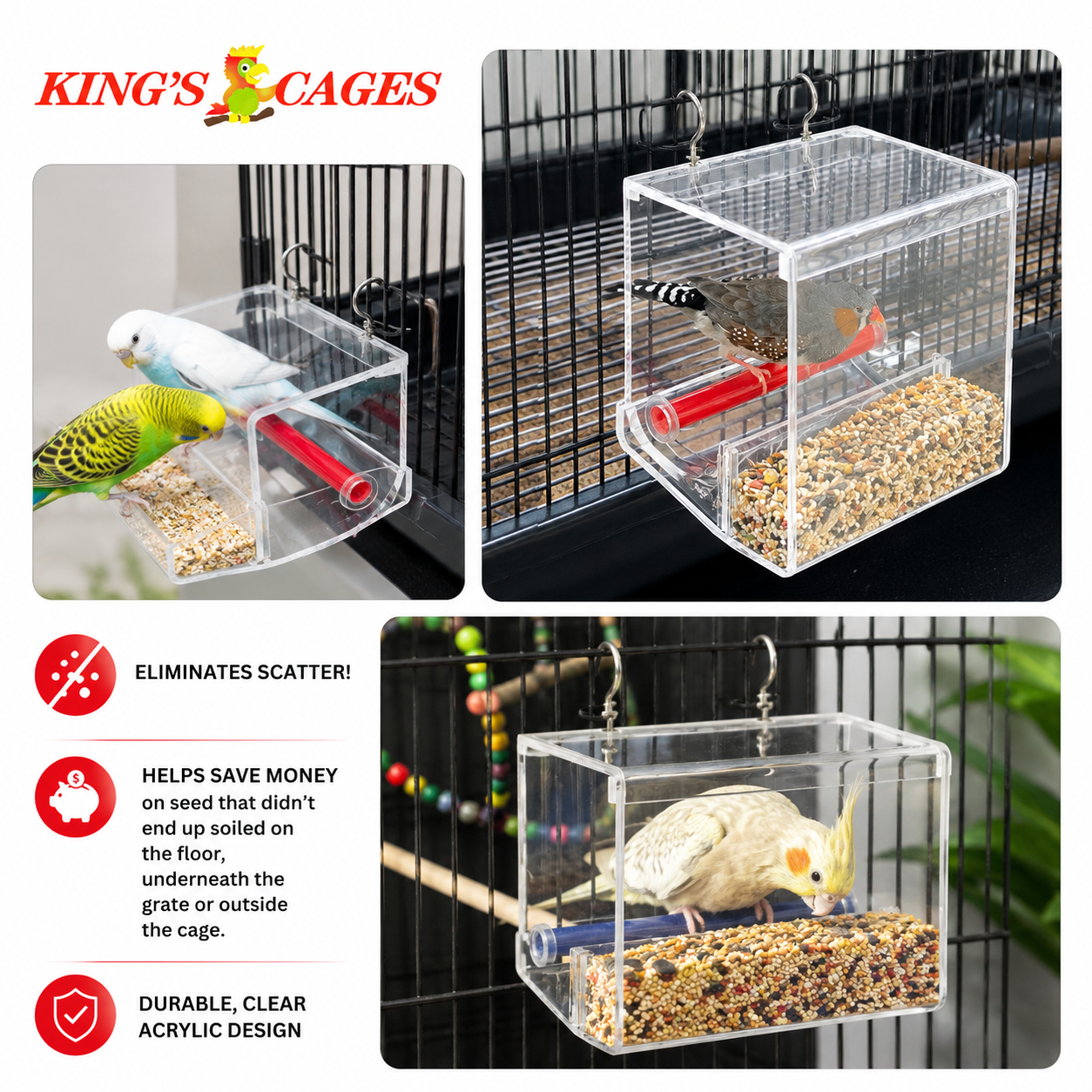 Small Tweeky Clean Tidy Bird Feeder - Bonka Bird Toys