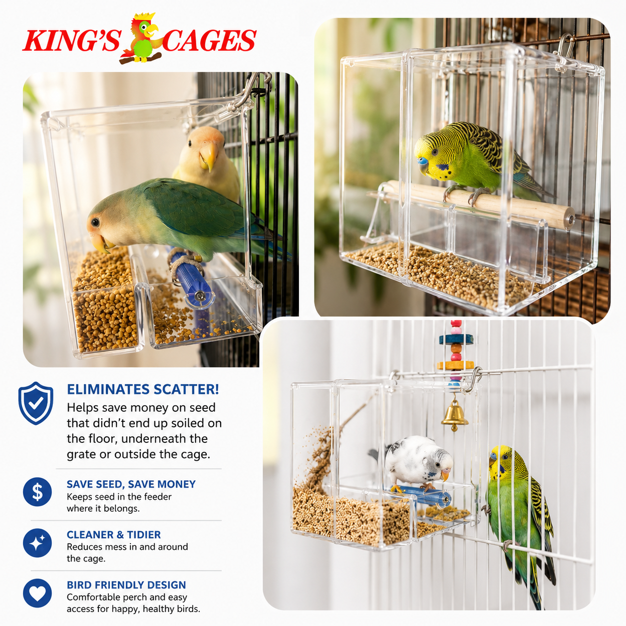 Seed No Mess Bird Feeder - Bonka Bird Toys