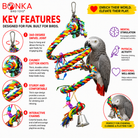 1961 Large Rope Coil Charm Swing - Bonka Bird Toys