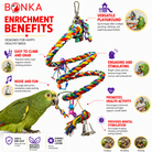 1961 Large Rope Coil Charm Swing - Bonka Bird Toys