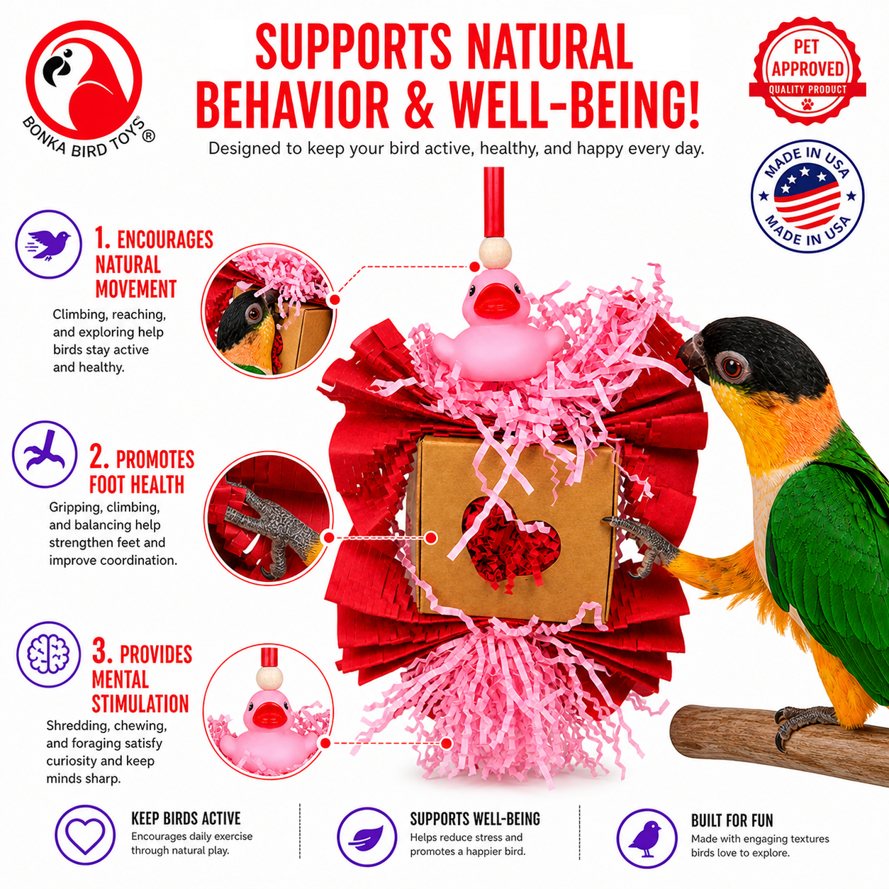 1004 Love Duck - Bonka Bird Toys