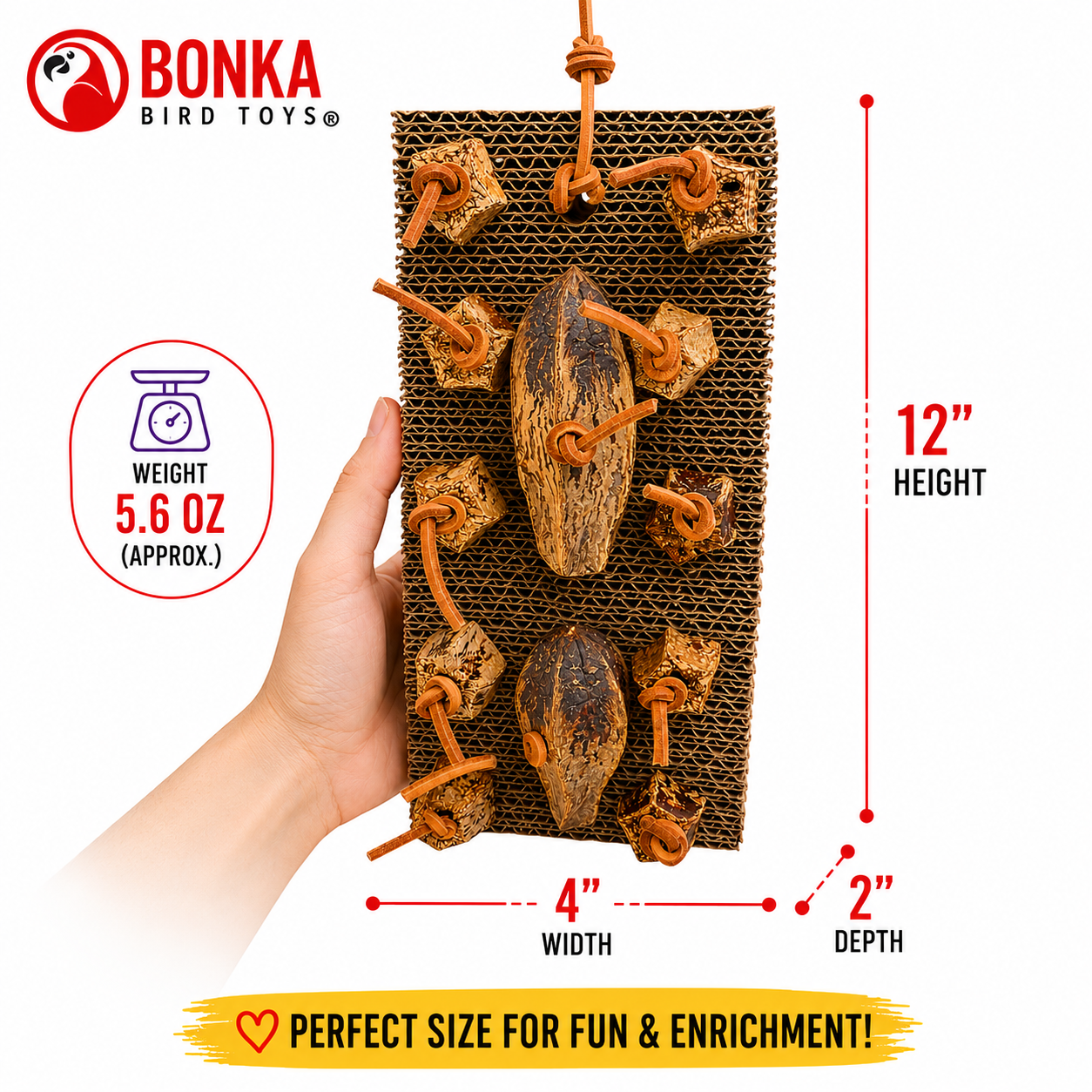 1423 Mahogany Munch Board - Bonka Bird Toys