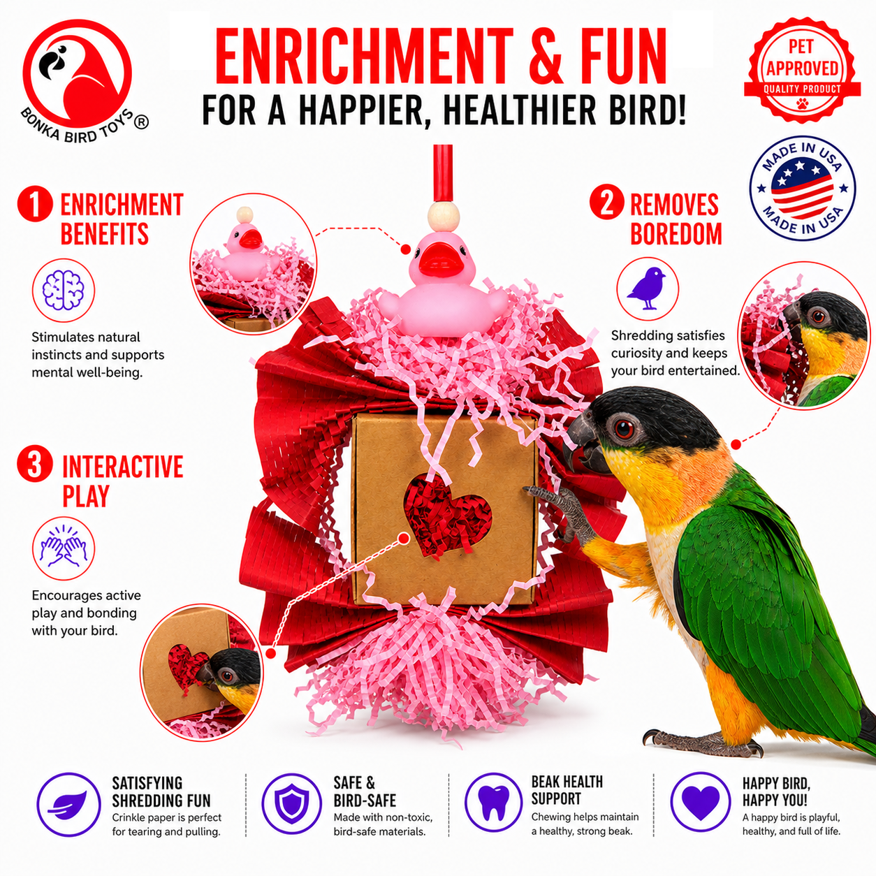 1004 Love Duck - Bonka Bird Toys