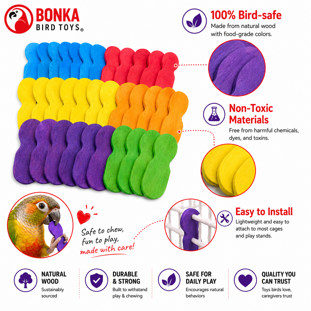 2665 PK50 Mini Scoop Spoons - Bonka Bird Toys