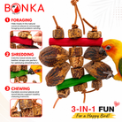 2755 Mahogany Chomp - Bonka Bird Toys