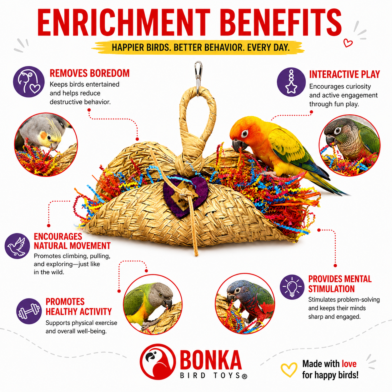 950 Taco Bird Toy - Bonka Bird Toys