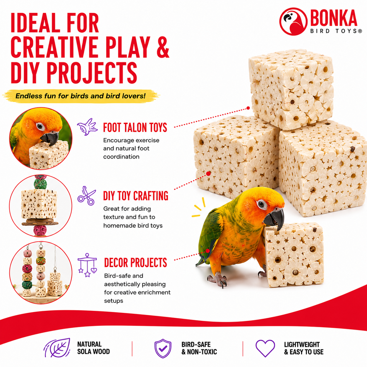 Small Sola Cubes - Bonka Bird Toys