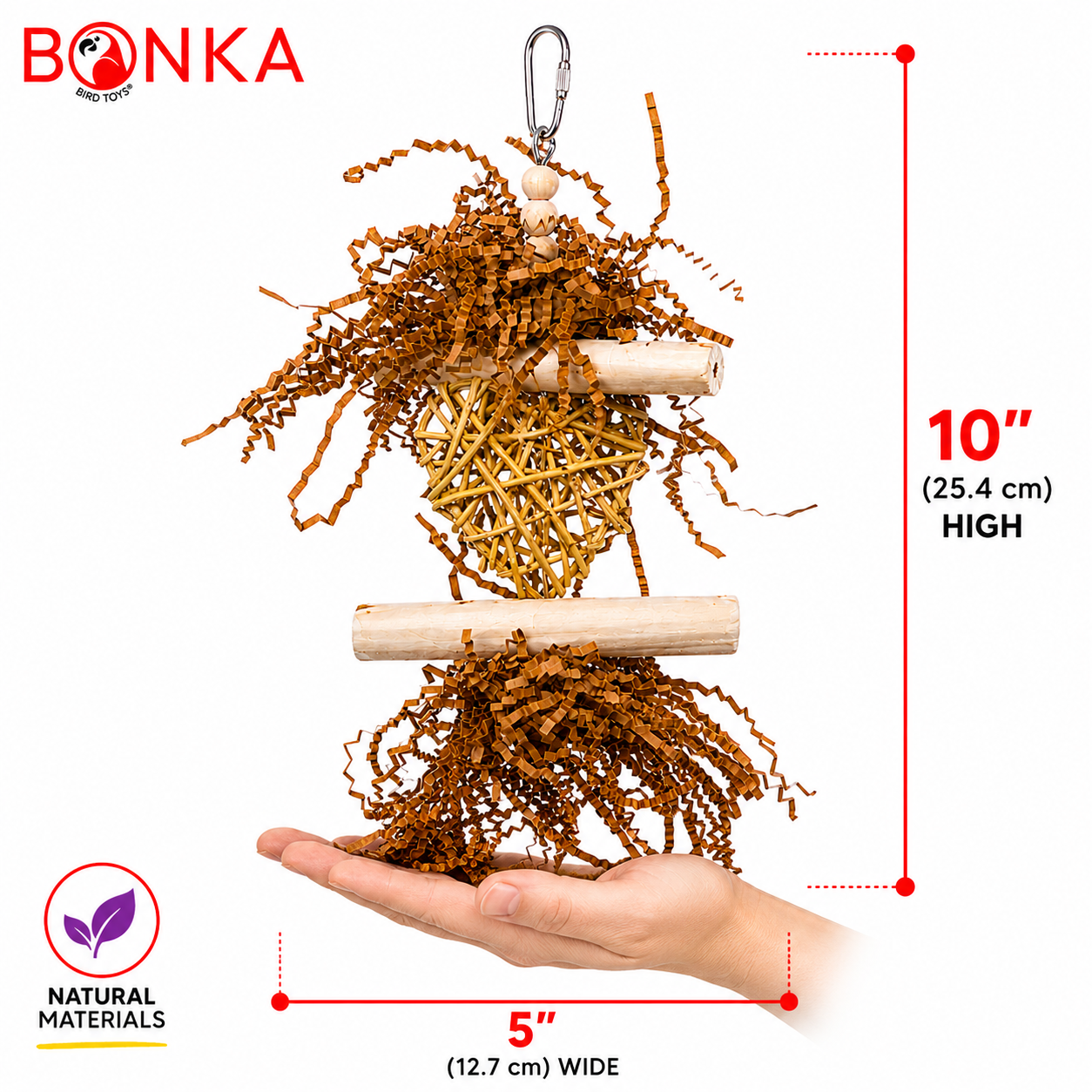 3885 Sola Heart Log - Bonka Bird Toys