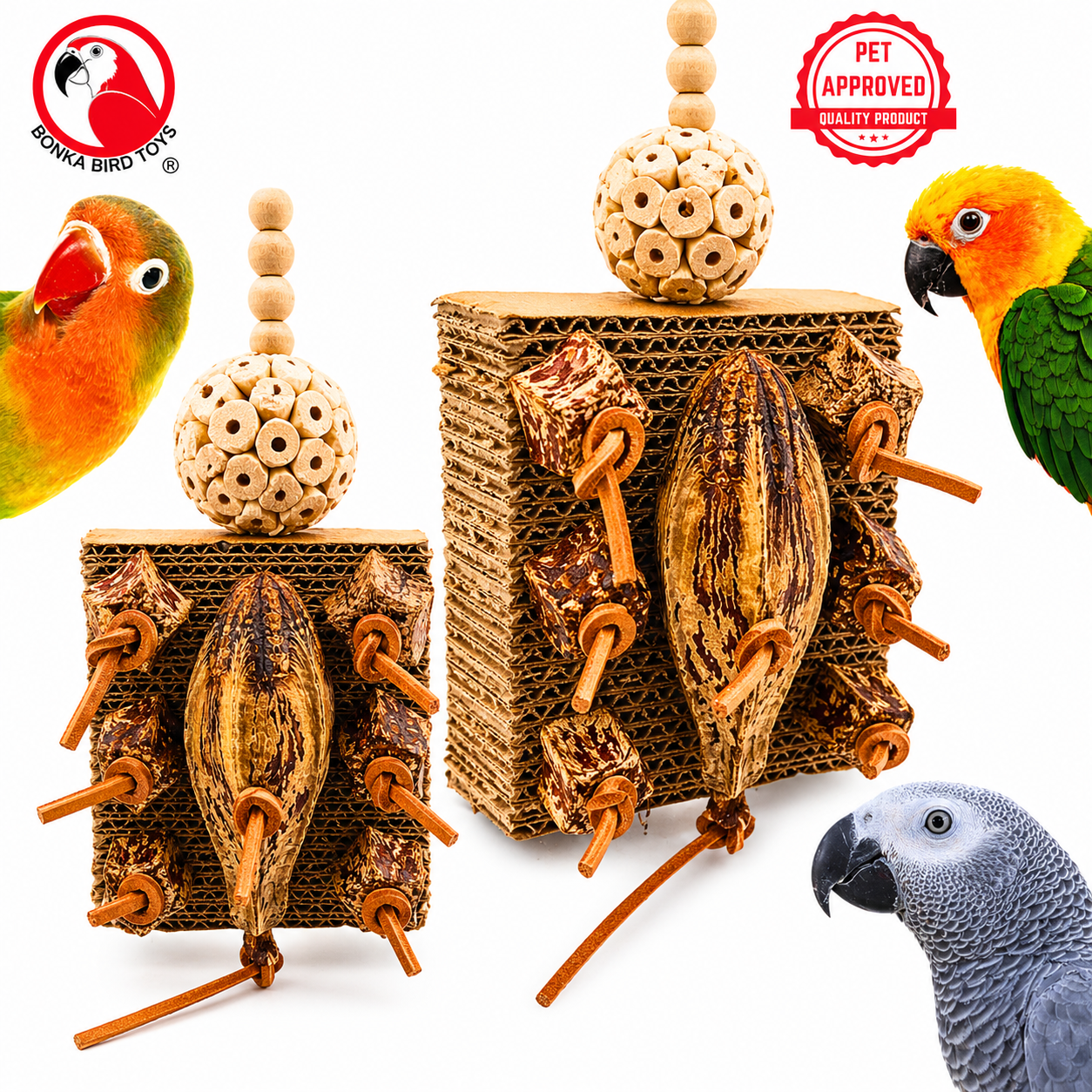 1427 Mahogany Forage Block - Bonka Bird Toys