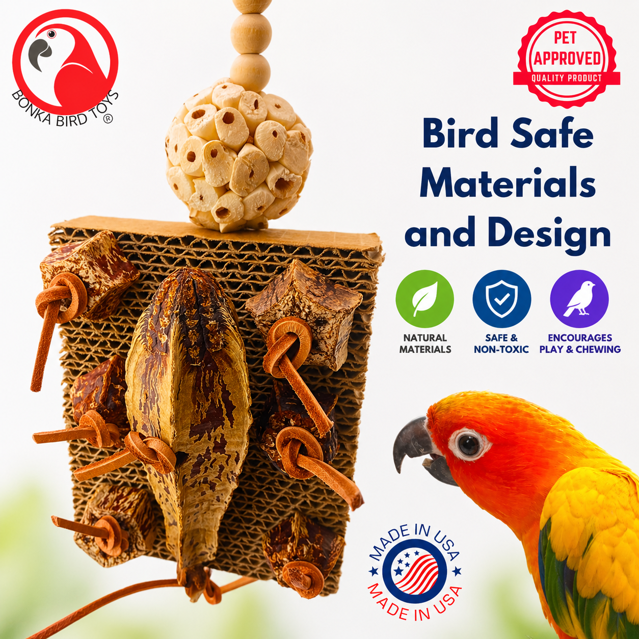 1427 Mahogany Forage Block - Bonka Bird Toys