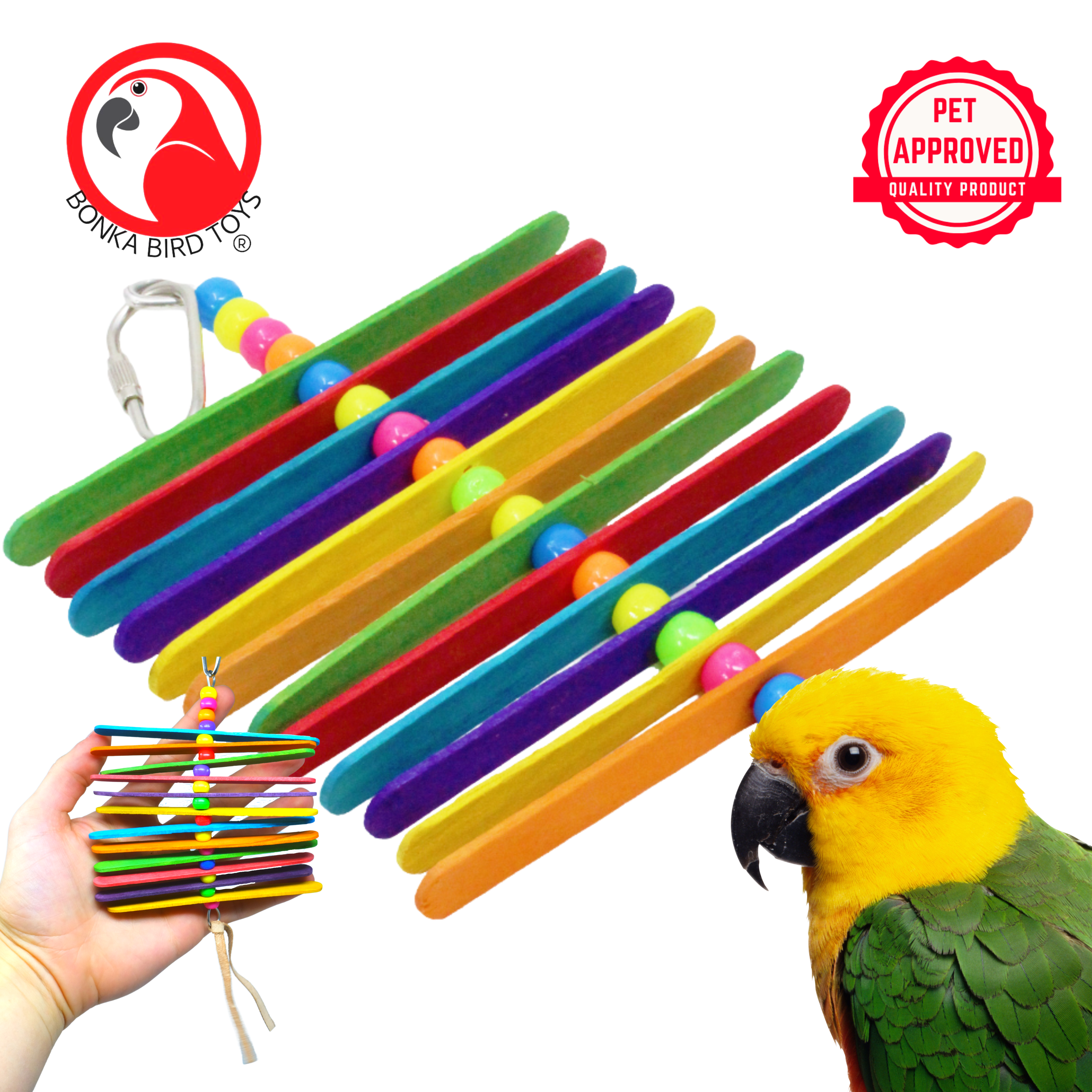 Bonka Bird Toys 868 Mini Stick Small Bird Toy - Bonka Bird Toys