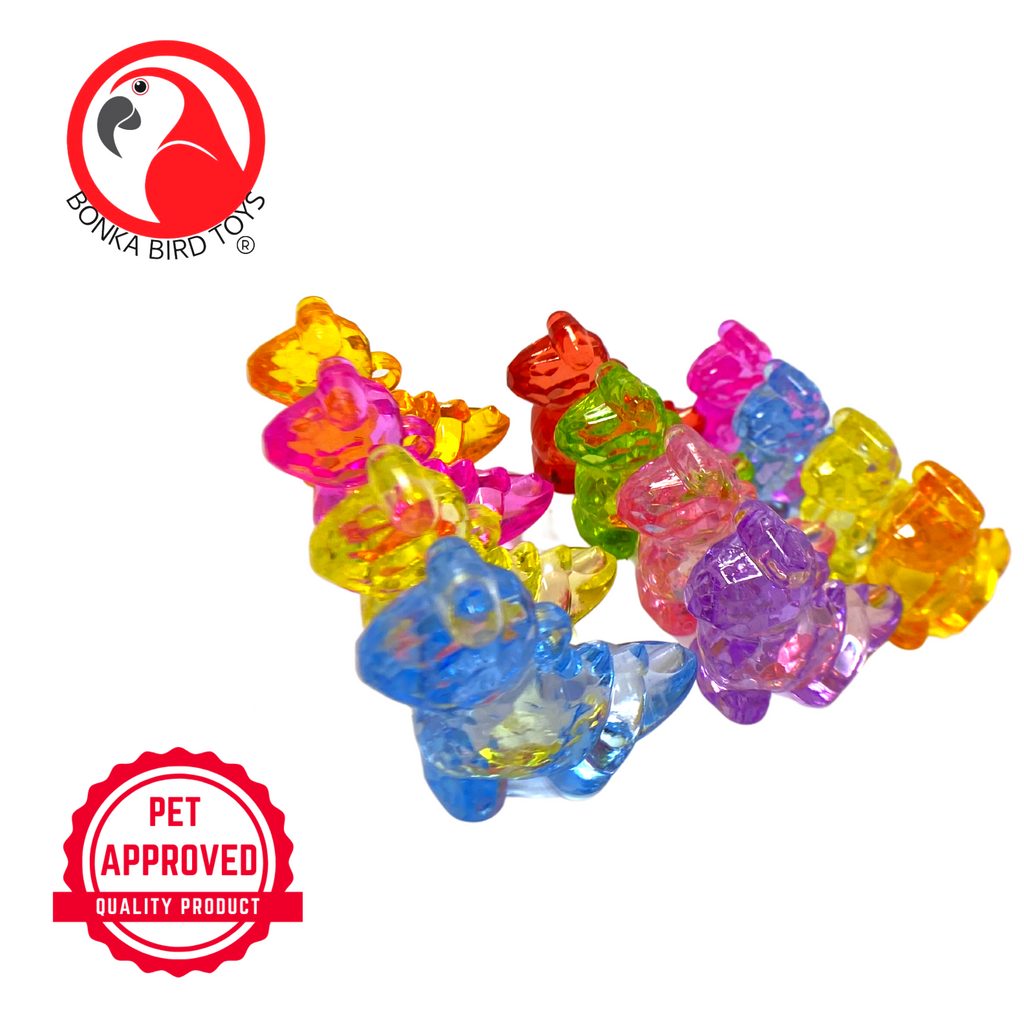 2522 Color Acrylic Dinosaur Beads - Bonka Bird Toys