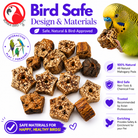 3893 Pk12 Natural Mahogany Sliced Pods - Bonka Bird Toys