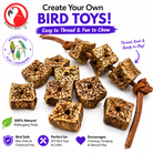 3893 Pk12 Natural Mahogany Sliced Pods - Bonka Bird Toys