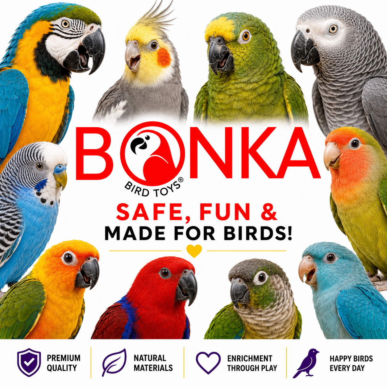 858 Long Mini Stick - Bonka Bird Toys