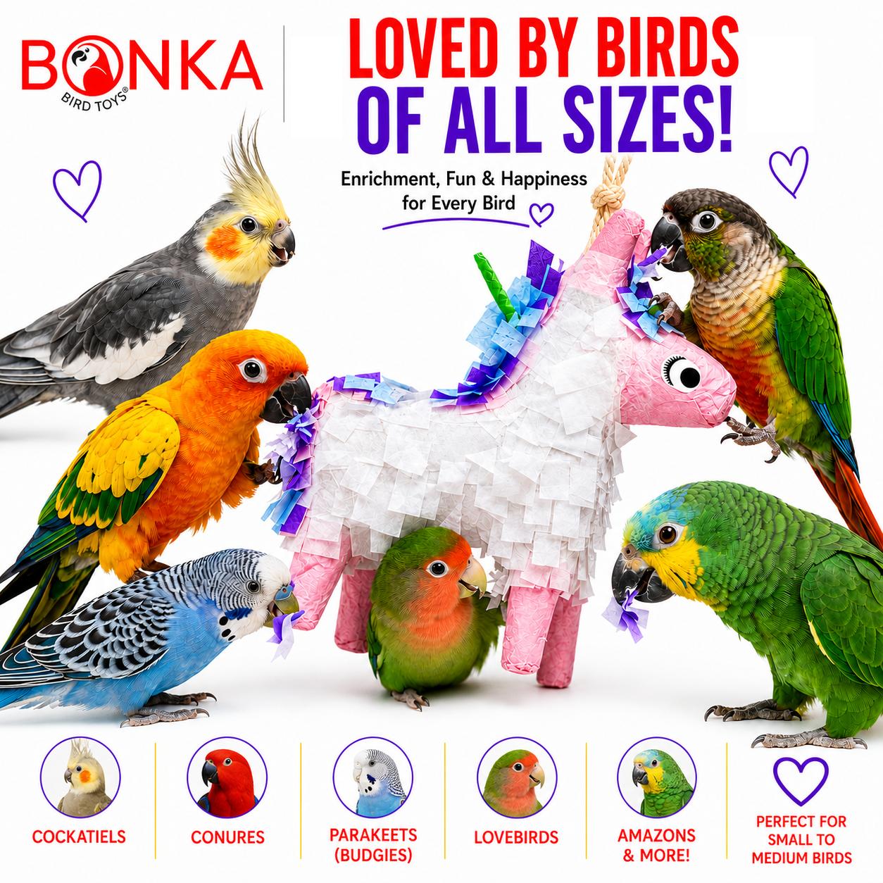 2622 Foraging Unicorn Donkey Pinata - Bonka Bird Toys