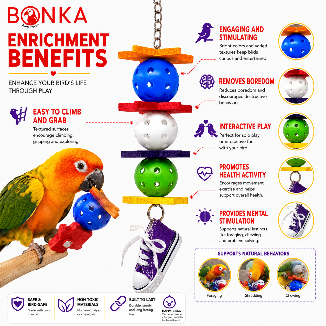 1355 Kick Ball Sneaker - Bonka Bird Toys