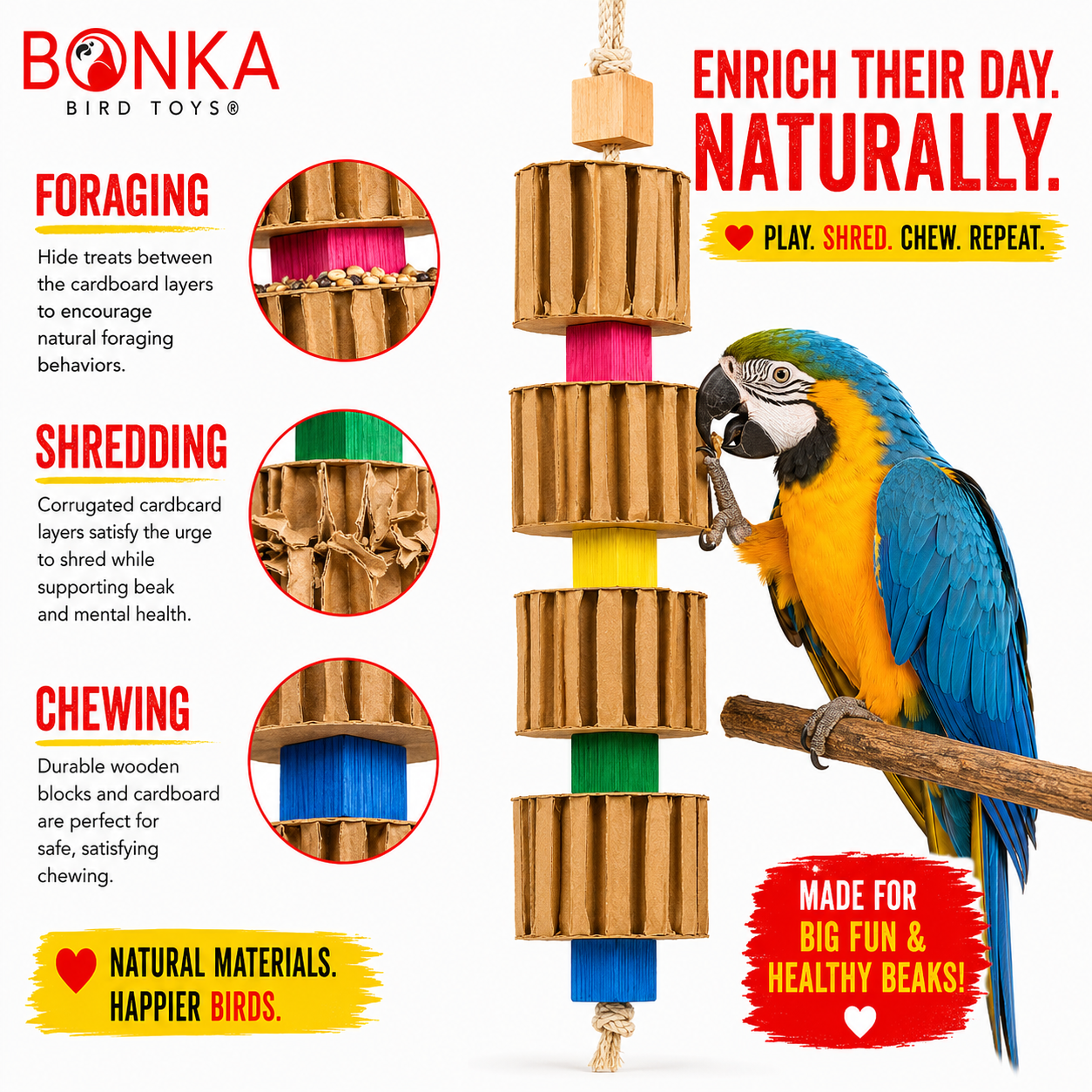 3750 Big Quad Blocks N Cube - Bonka Bird Toys