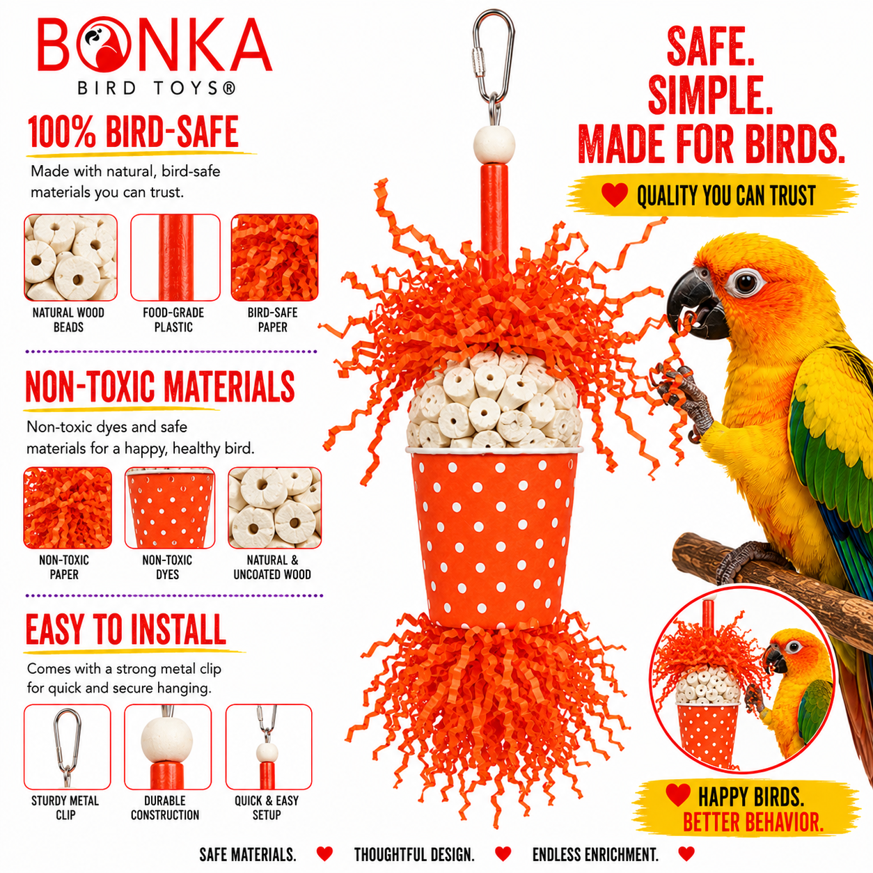 Spotty Sola Foraging Bird Toy - Bonka Bird Toys