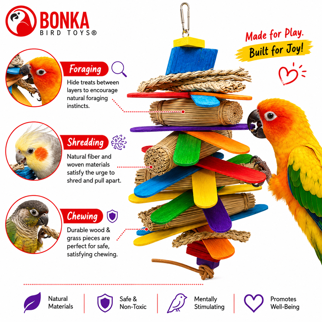 1921 Husky Fan - Bonka Bird Toys