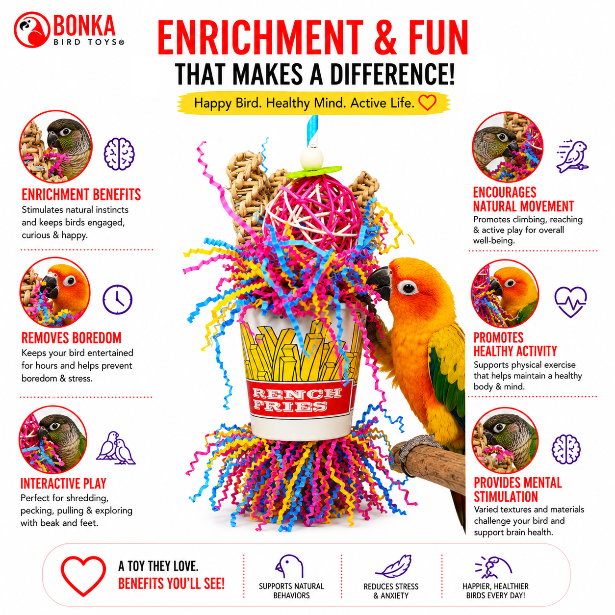 2334 Order Of Fries - Bonka Bird Toys