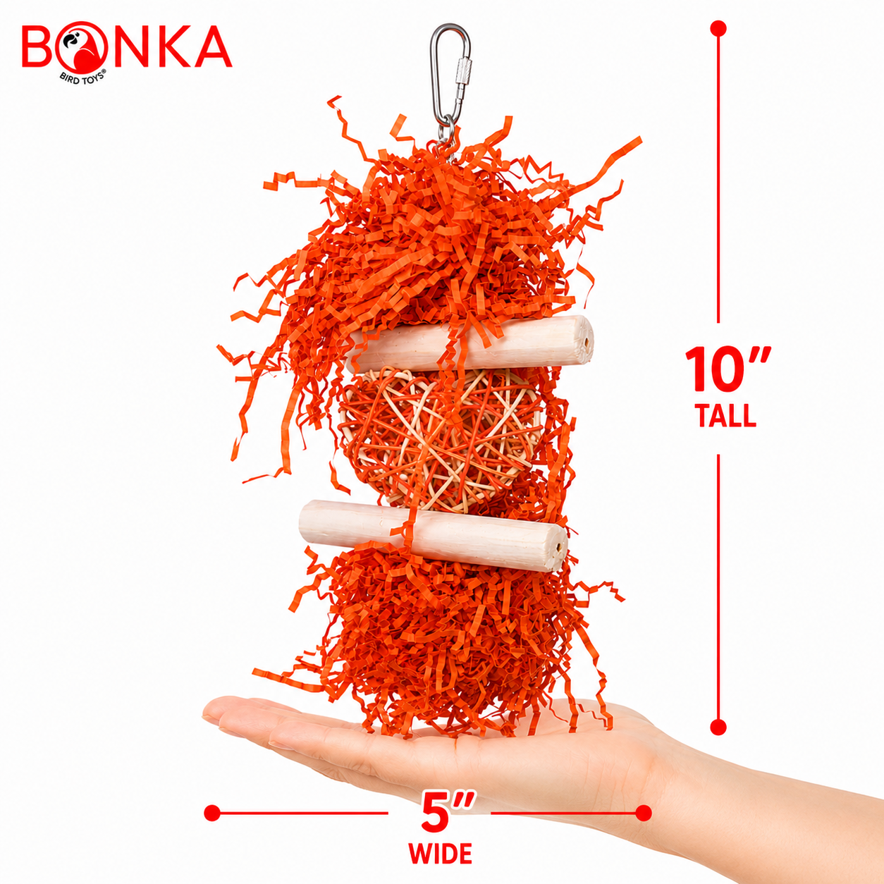 3885 Sola Heart Log - Bonka Bird Toys