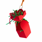 2760 Red Crinkle Gift Box - Bonka Bird Toys