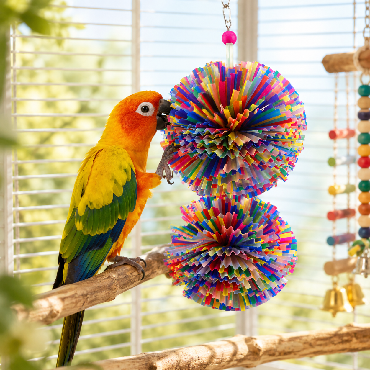 3291 Large Duo Paper Puff - Bonka Bird Toys