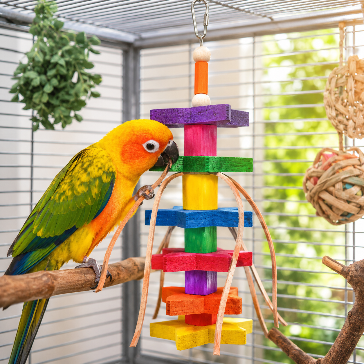 1510 Colored Colored Chunky Star - Bonka Bird Toys