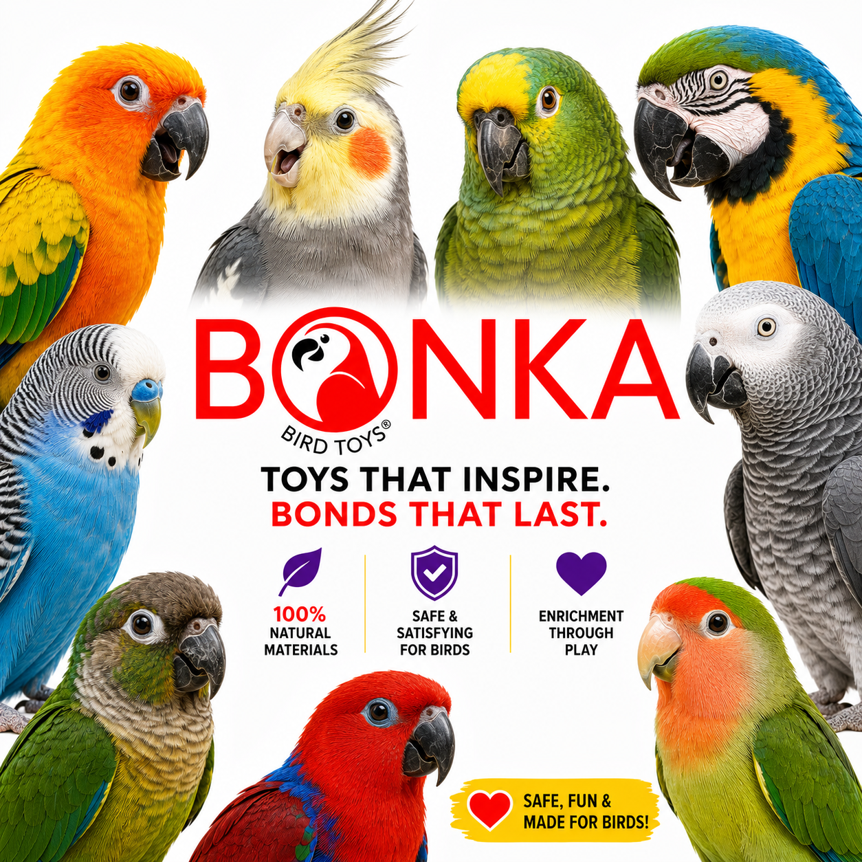 1429 Huge Triple Tuff Pot - Bonka Bird Toys
