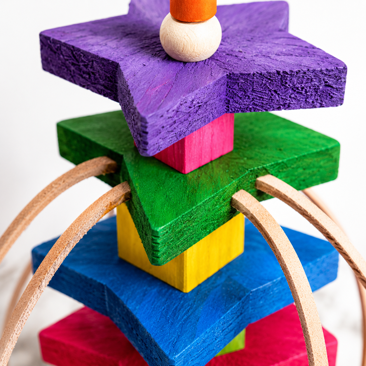 1510 Colored Colored Chunky Star - Bonka Bird Toys
