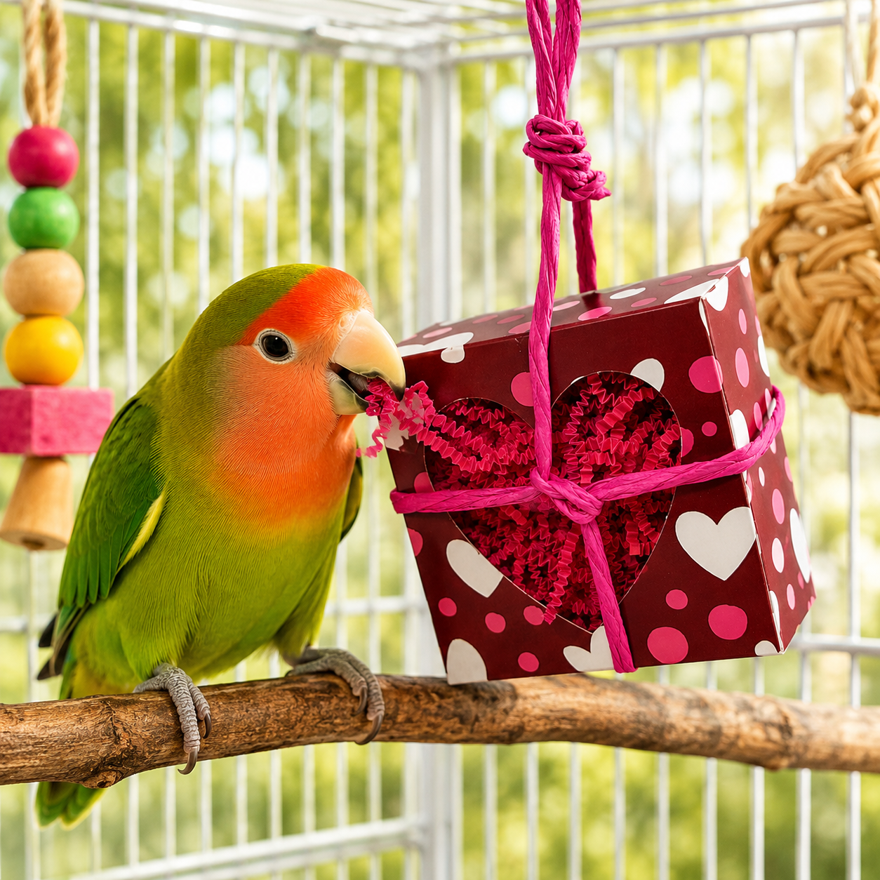 2764 Heart Box Forager - Bonka Bird Toys