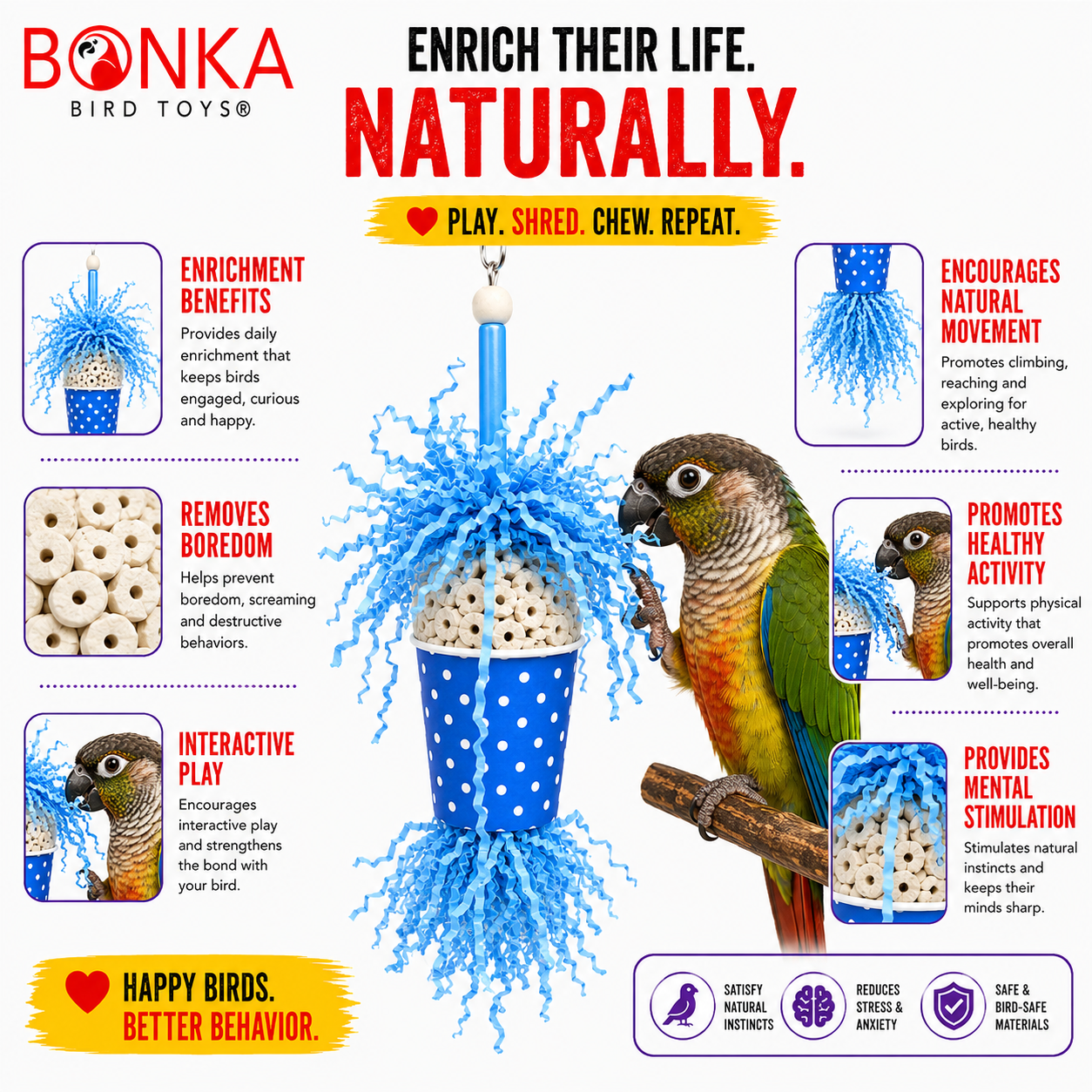 Spotty Sola Foraging Bird Toy - Bonka Bird Toys