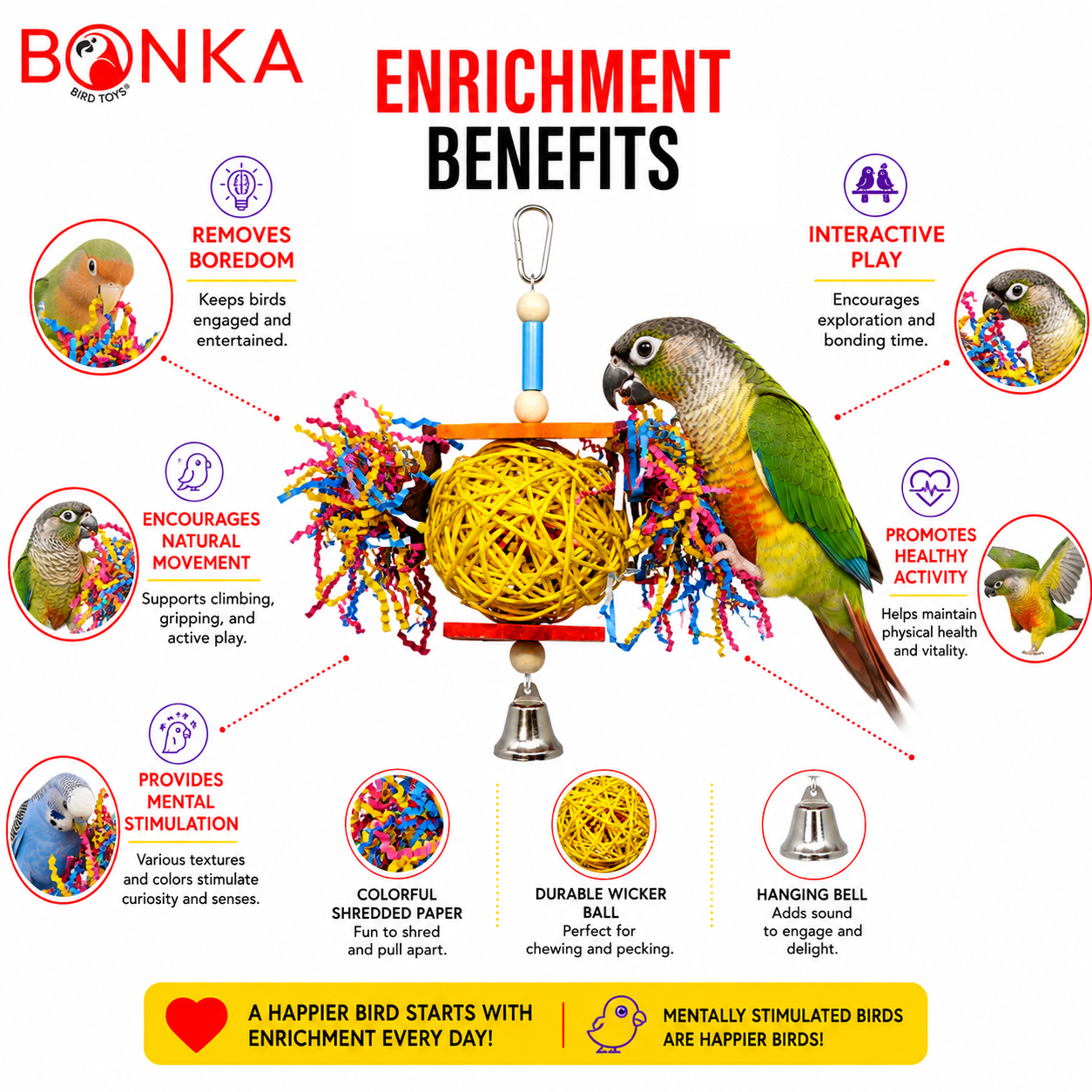 1839 Foraging Star - Bonka Bird Toys