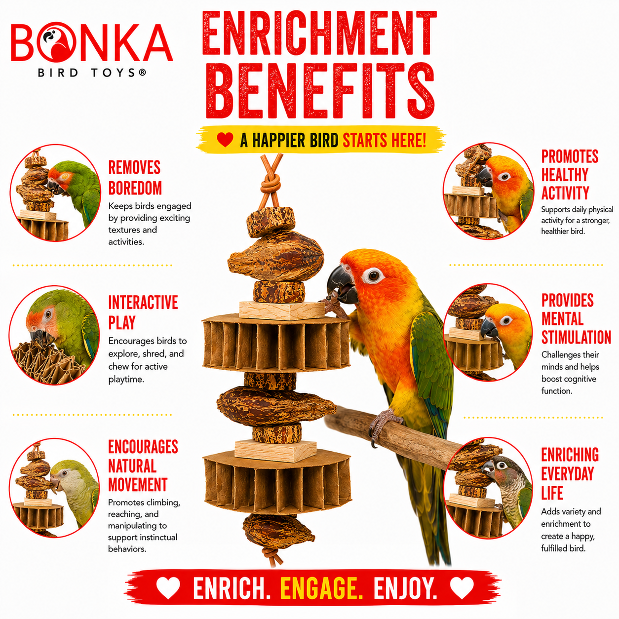 1138 Rustic Ripper - Bonka Bird Toys